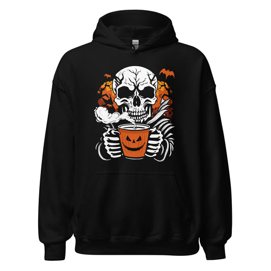 Hoodie: Skull Coffee - Kaffee Zeit. Gruseliger Pullover für Kaffeegenuss mit Stil