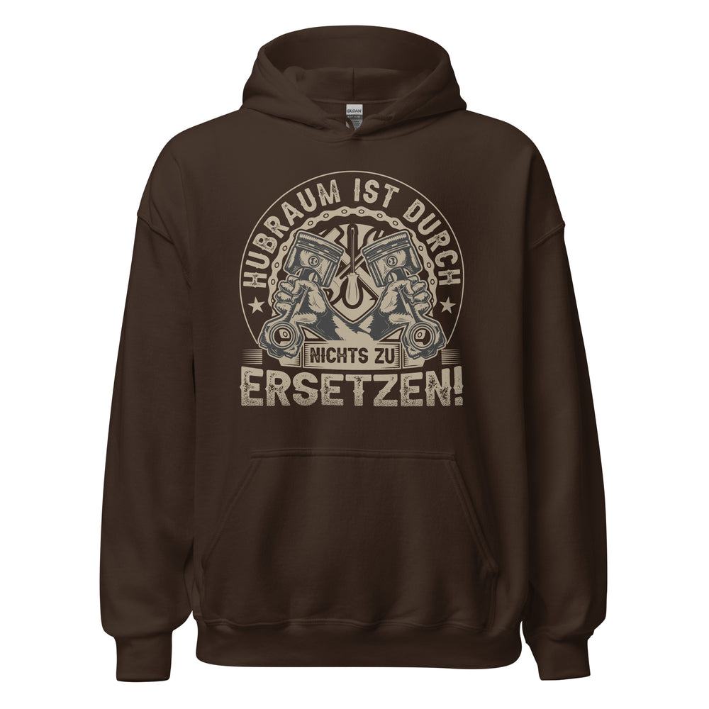 Hochwertiger Hoodie mit dem Spruch "Hubraum ist durch NICHTS zu ersetzen" - Jetzt bestellen!