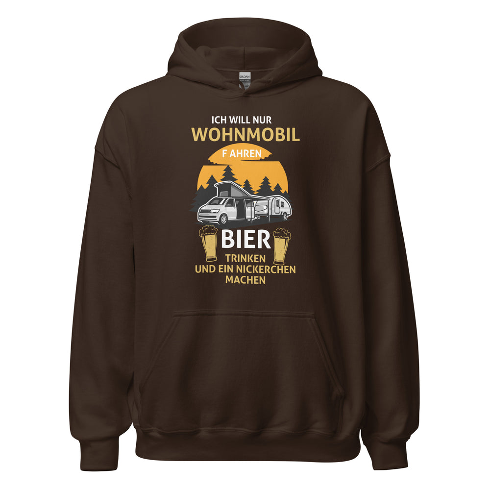 Ich will nur Campen Hoodie | Outdoor-Kapuzenpullover für Campingliebhaber