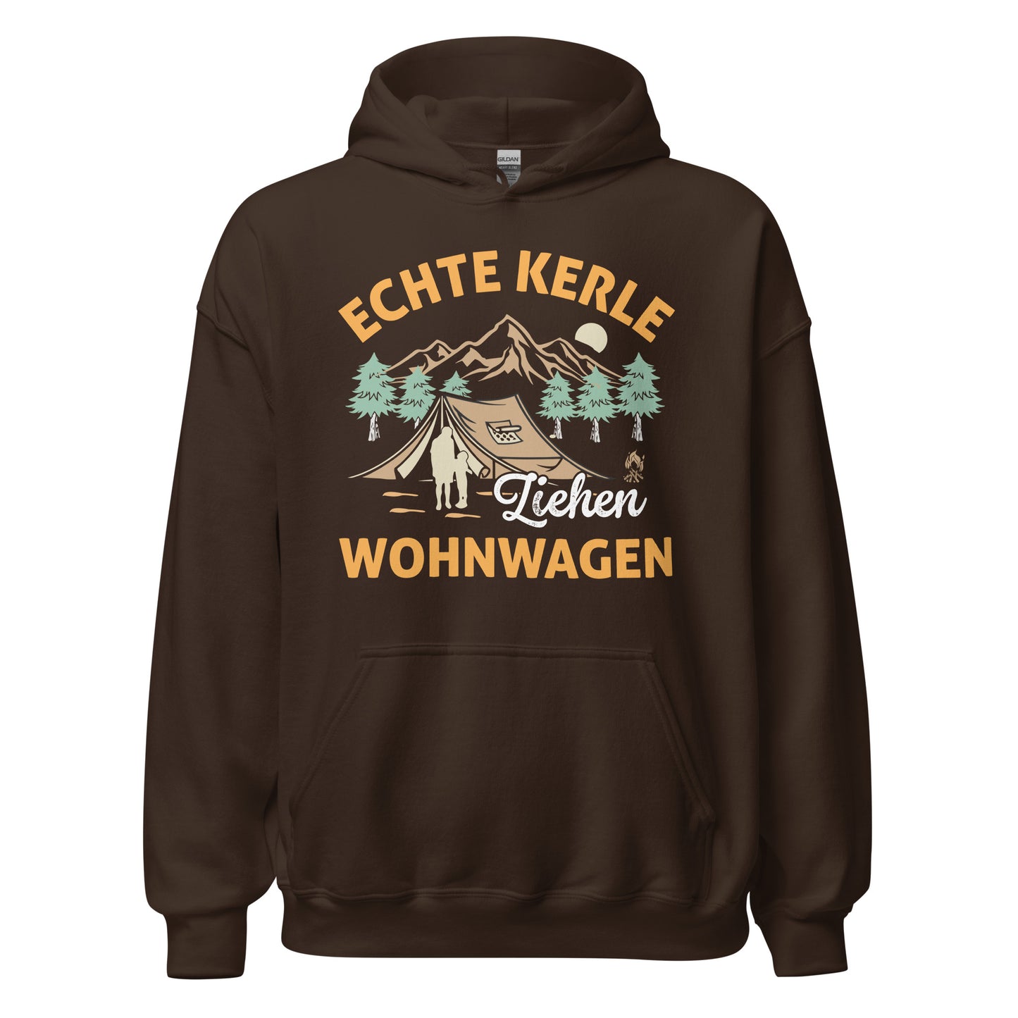 Echte Kerle Wohnwagen Hoodie | Camping-Kapuzenpullover für Abenteurer