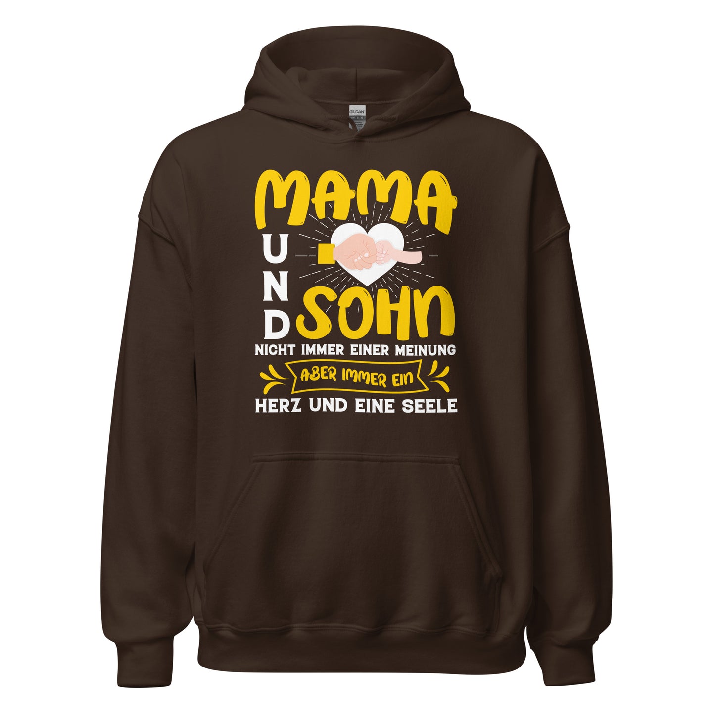 Mama und Sohn Hoodie | Herz & Seele Spruch Kapuzenpullover