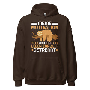Lustiger Motivation Hoodie - Motivation und ich getrennt!