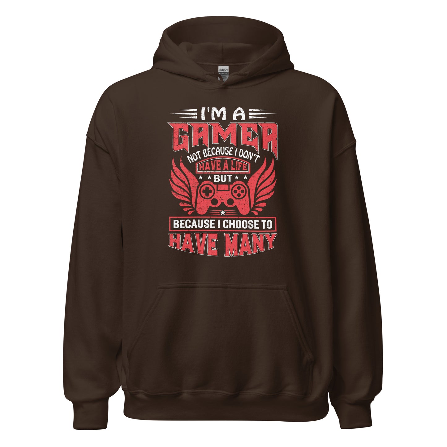 Cool Hoodie mit Spruch "I am a Gamer, and I have many Lifes!" für Gaming-Liebhaber