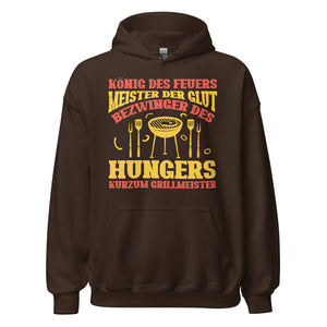 König des Feuers! Meister der Glut! Grillmeister! Hochwertiger Hoodie