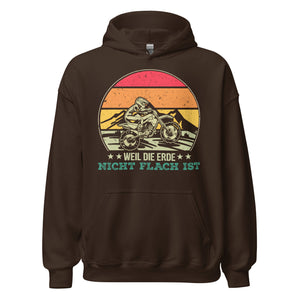 Cooles Motocross-Kapuzenpullover | Spruch: "Die Erde ist nicht flach!"