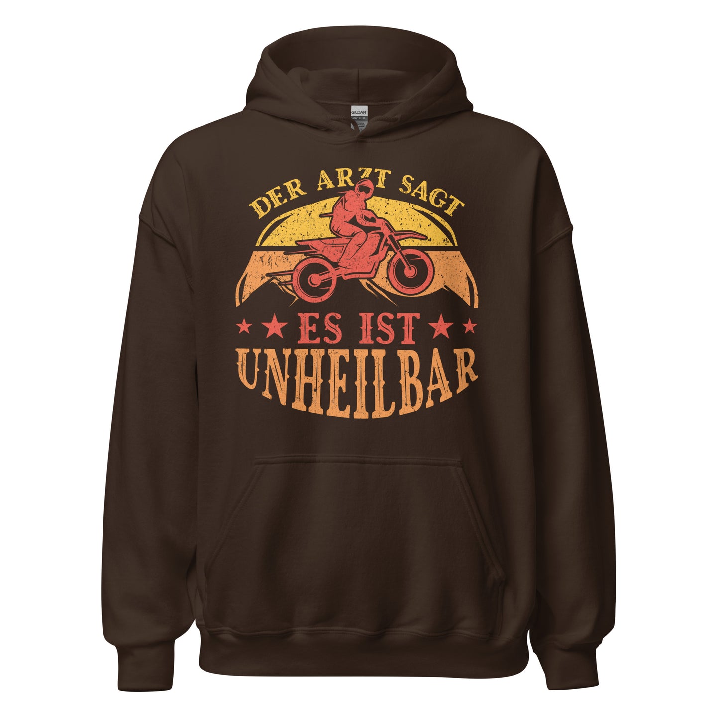 Coole Kapuzenpullover mit dem Spruch 'Der Arzt sagt, es ist unheilbar'