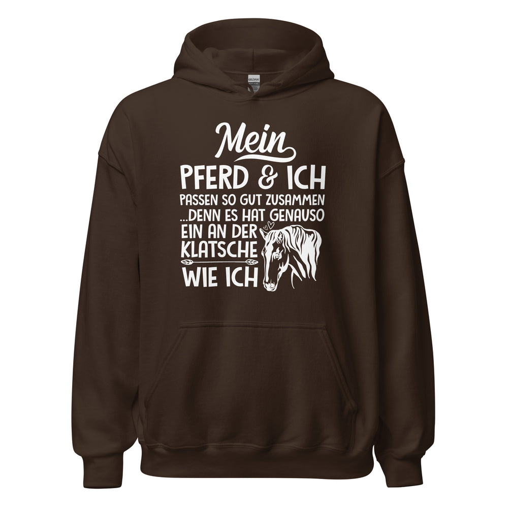 Einzigartige Verbindung! Pferd & Klatsche Kapuzenpullover