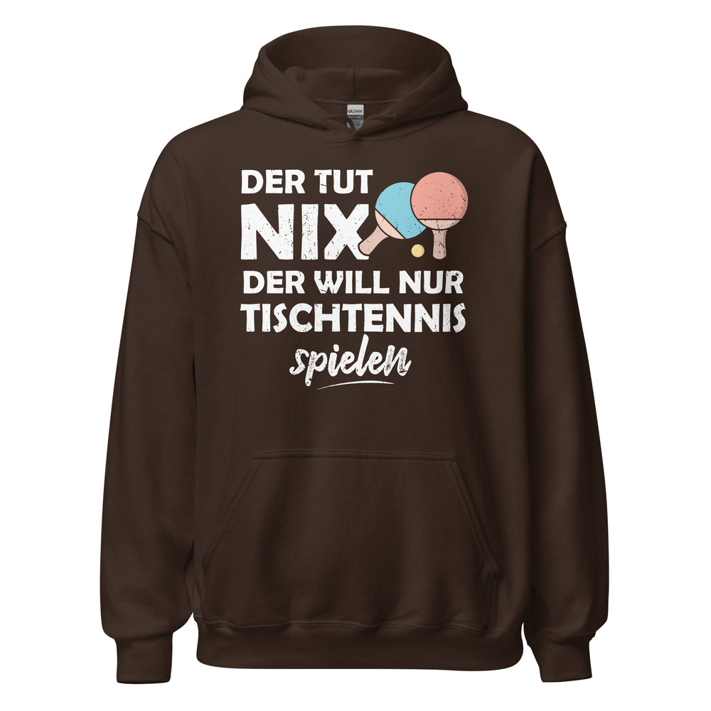 Der tut nix! Tischtennis spielen Hoodie | Lustiger Kapuzenpullover