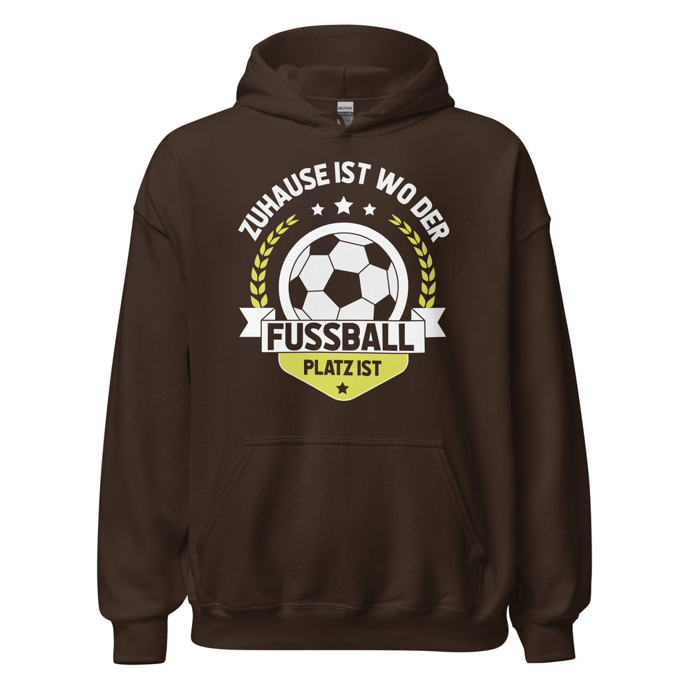 Zuhause ist, wo der Fussball ist Hoodie | Fußball Kapuzenpullover