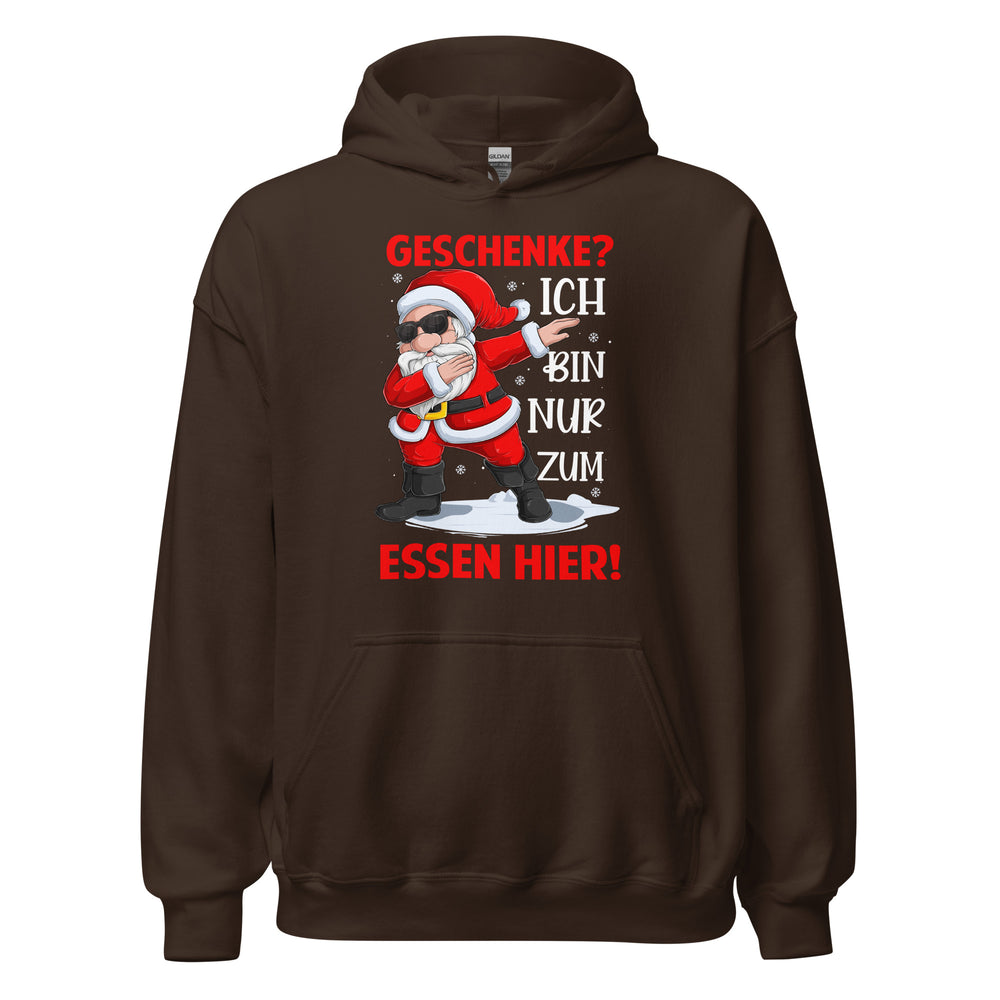 Geschenke Hoodie - Essen hier! Weihnachten Fun Kapuzenpullover
