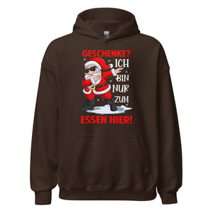 Geschenke Hoodie - Essen hier! Weihnachten Fun Kapuzenpullover