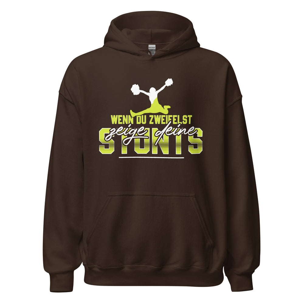 Stunts voller Selbstvertrauen: Cheerleader Fan Hoodie mit motivierendem Spruch