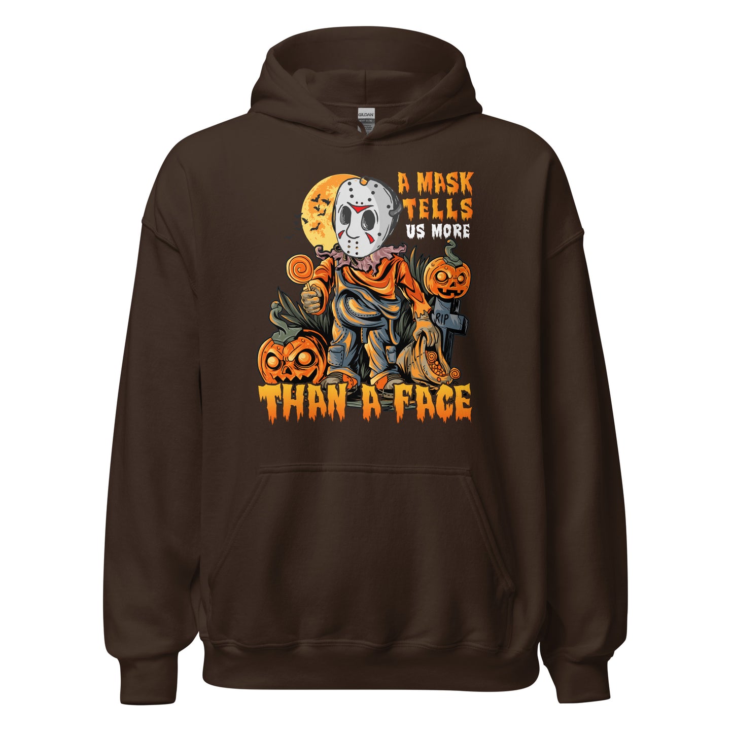 Halloween Hoodie: A Mask tells more than a Face - Einzigartiges Kapuzenpullover Design