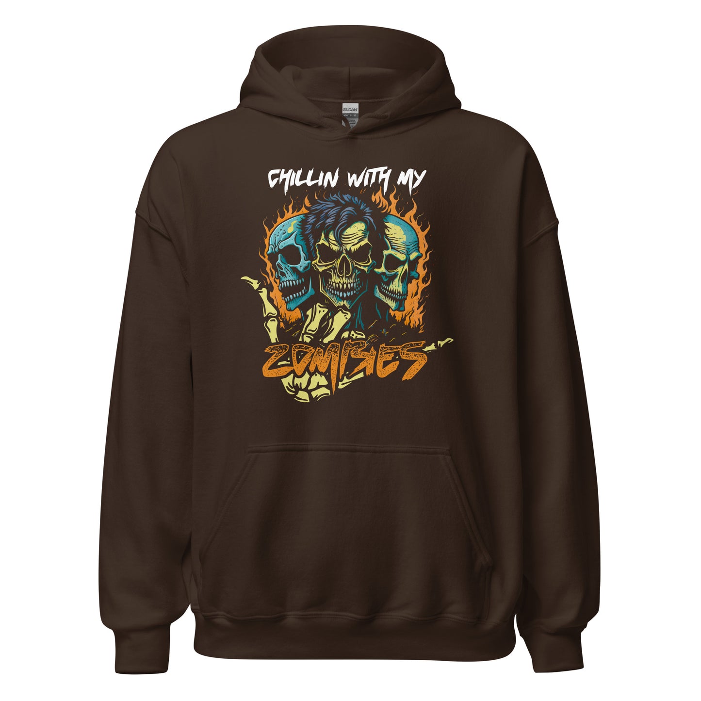 Halloween Hoodie: Chillin with my Zombies - Actiongeladener Kapuzenpullover für Gruselspaß