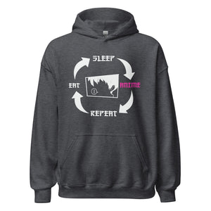 Eat, Sleep, Anime, Repeat! Hoodie | Stylischer Kapuzenpullover für Anime-Liebhaber