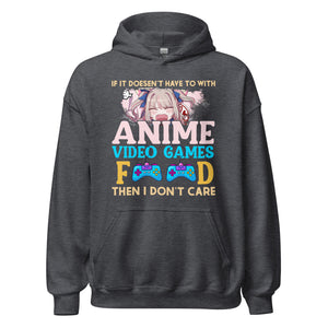 Anime, Videogames & Food! Hoodie | Stylischer Kapuzenpullover für Anime-Fans