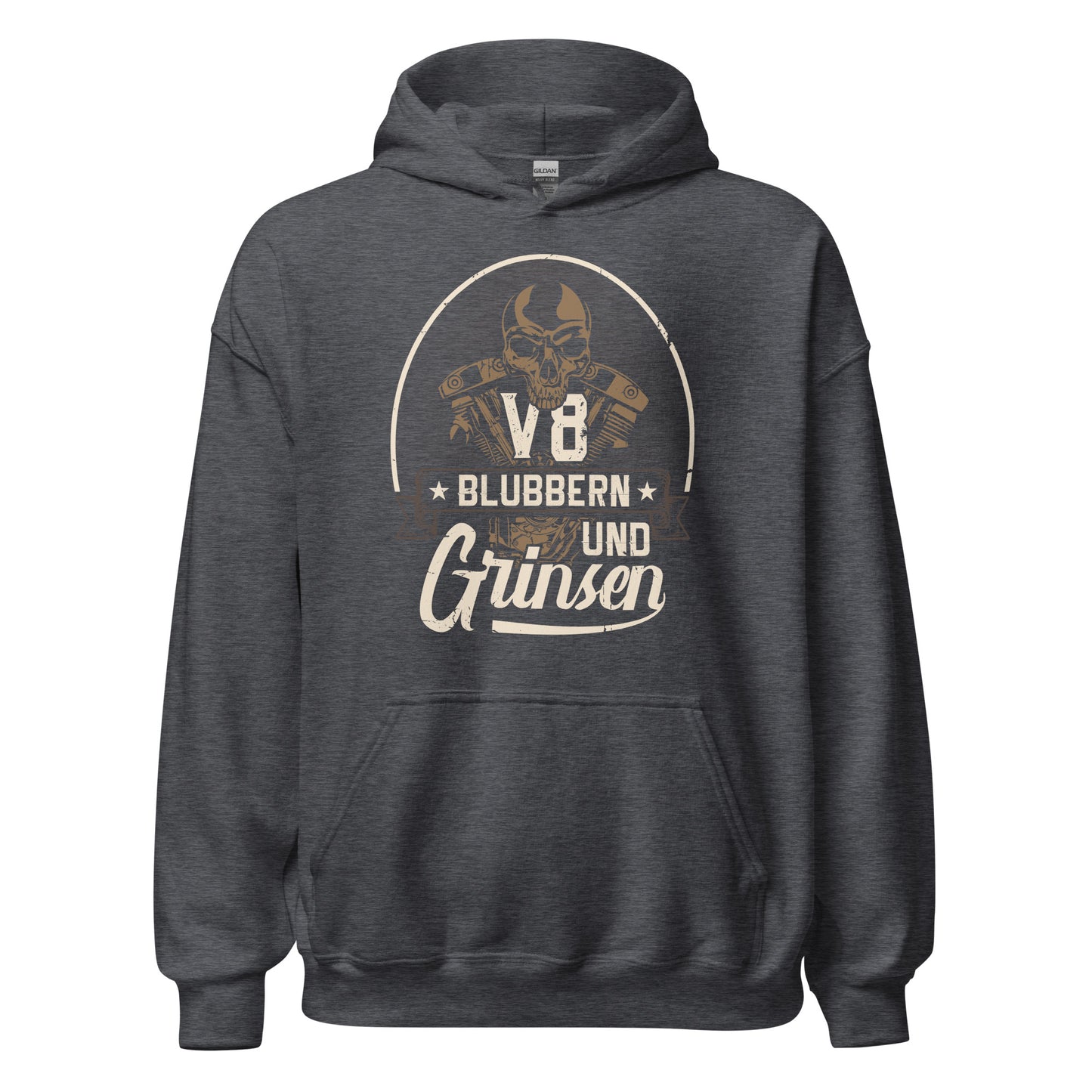 V8, blubbern und GRINSEN Hoodie | Stylischer Kapuzenpullover für Autoliebhaber