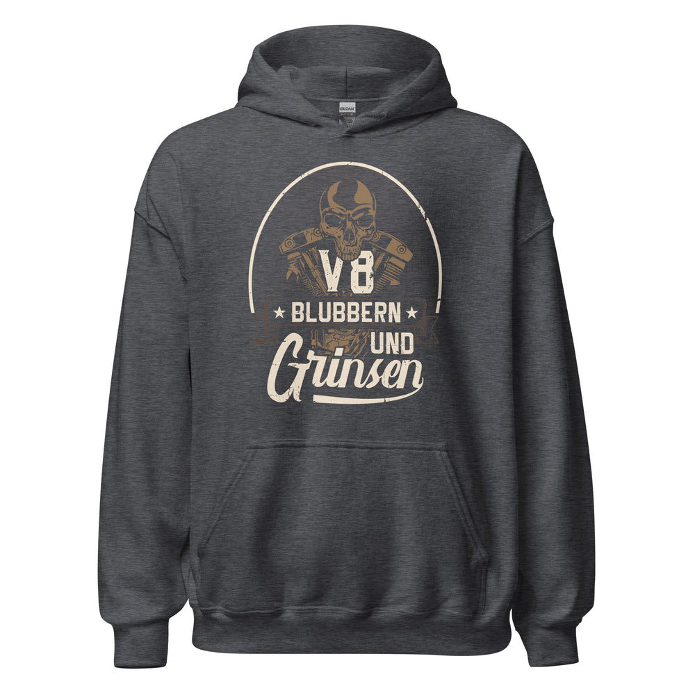 V8, blubbern und GRINSEN Hoodie | Stylischer Kapuzenpullover für Autoliebhaber