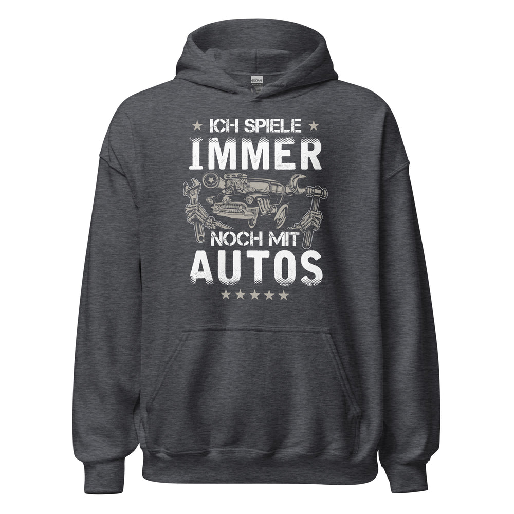 Hochwertiger Hoodie "Ich spiele immer noch mit Autos" für Autoenthusiasten