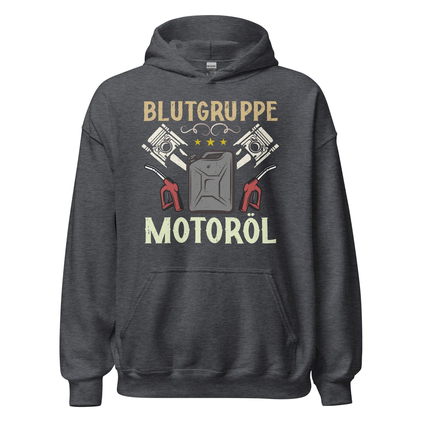 Blutgruppe Motoröl Hoodie | Stylischer Kapuzenpullover für Auto-Enthusiasten
