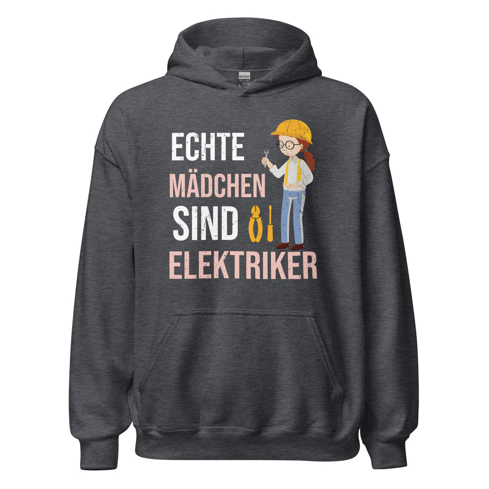 Echte Mädchen Elektriker Hoodie | Stylischer Kapuzenpullover für Powerfrauen