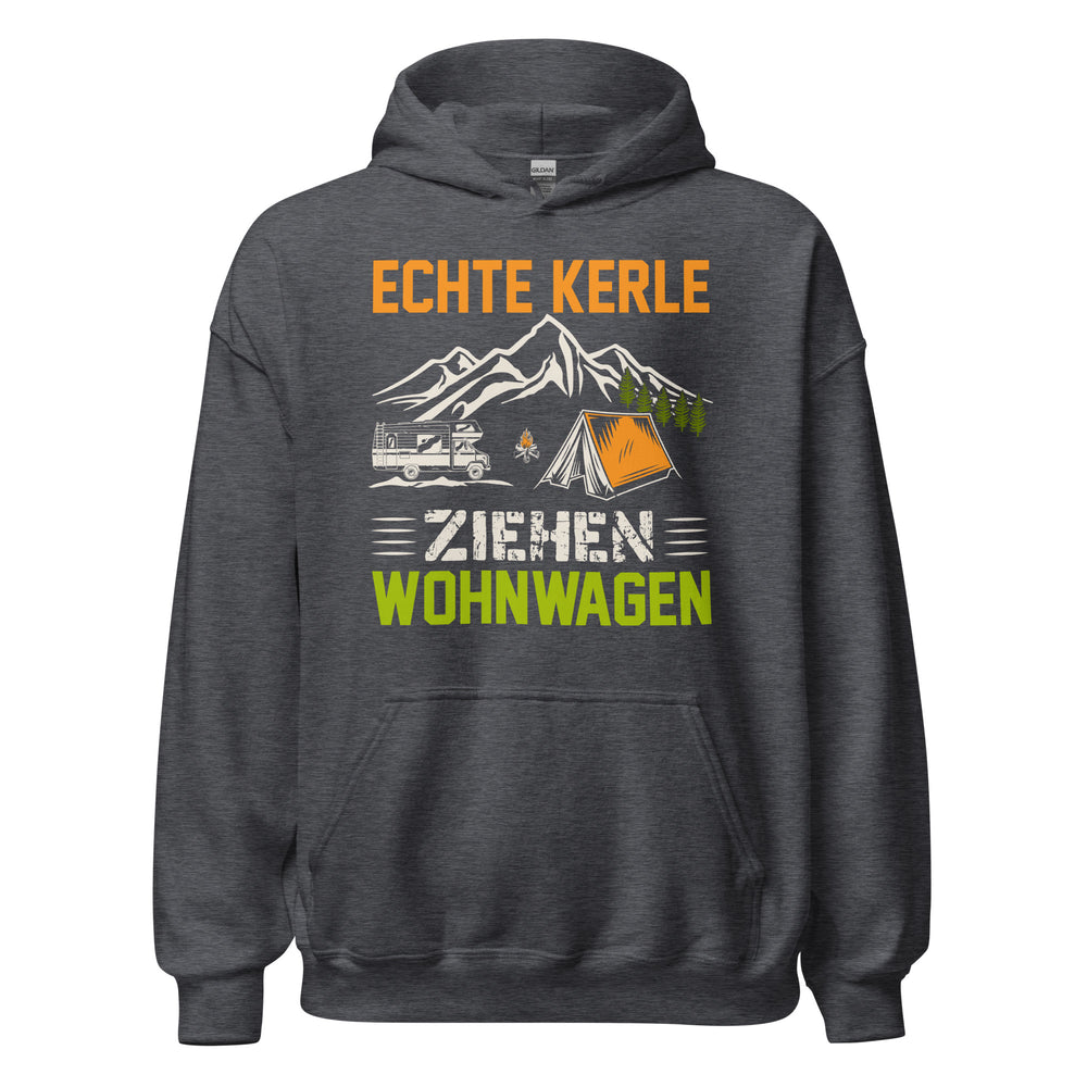 Echte Kerle ziehen Wohnwagen Hoodie | Outdoor-Kapuzenpullover für Campingliebhaber