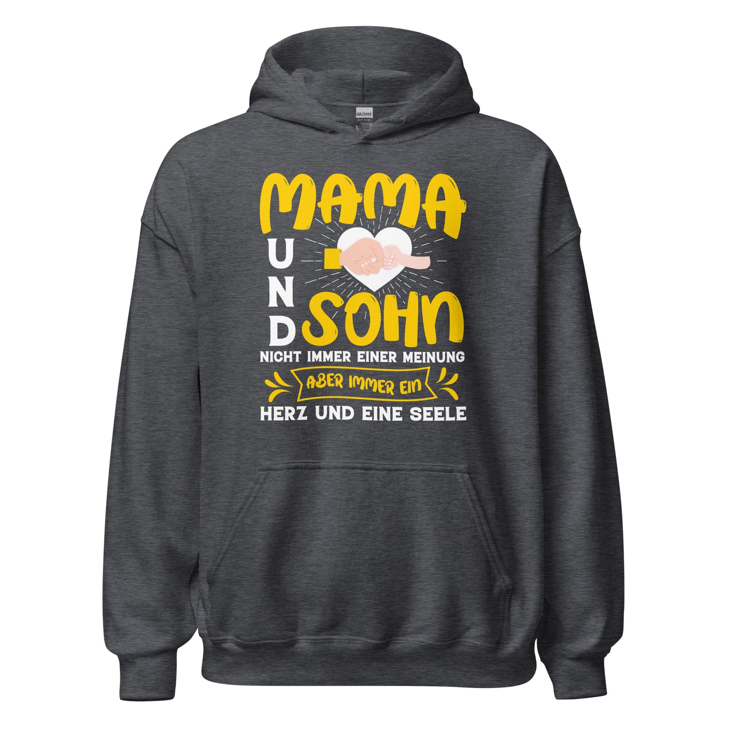 Mama und Sohn Hoodie | Herz & Seele Spruch Kapuzenpullover