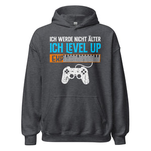 Gaming-Kapuzenpullover | Spruch: "Ich werde nicht älter, ich LEVEL UP!"