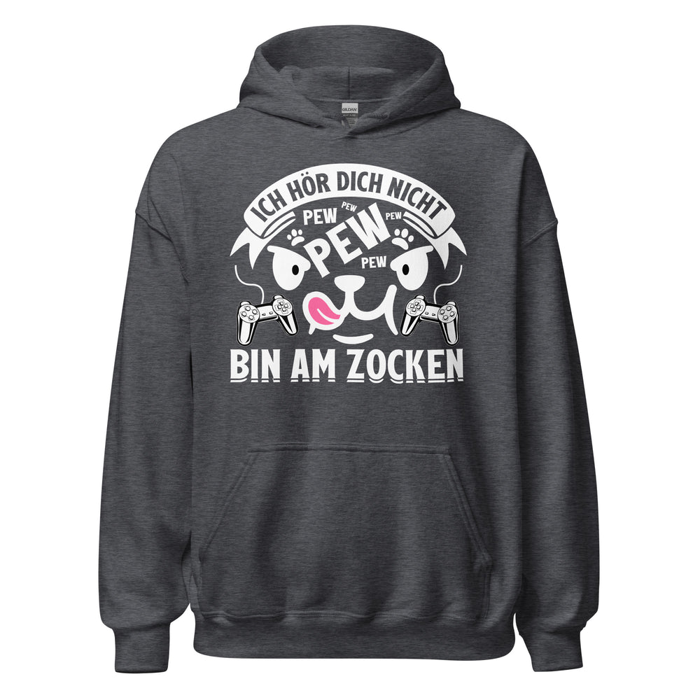 Cooler Gaming-Kapuzenpullover | Spruch: "Hör dich nicht, am Zocken!"