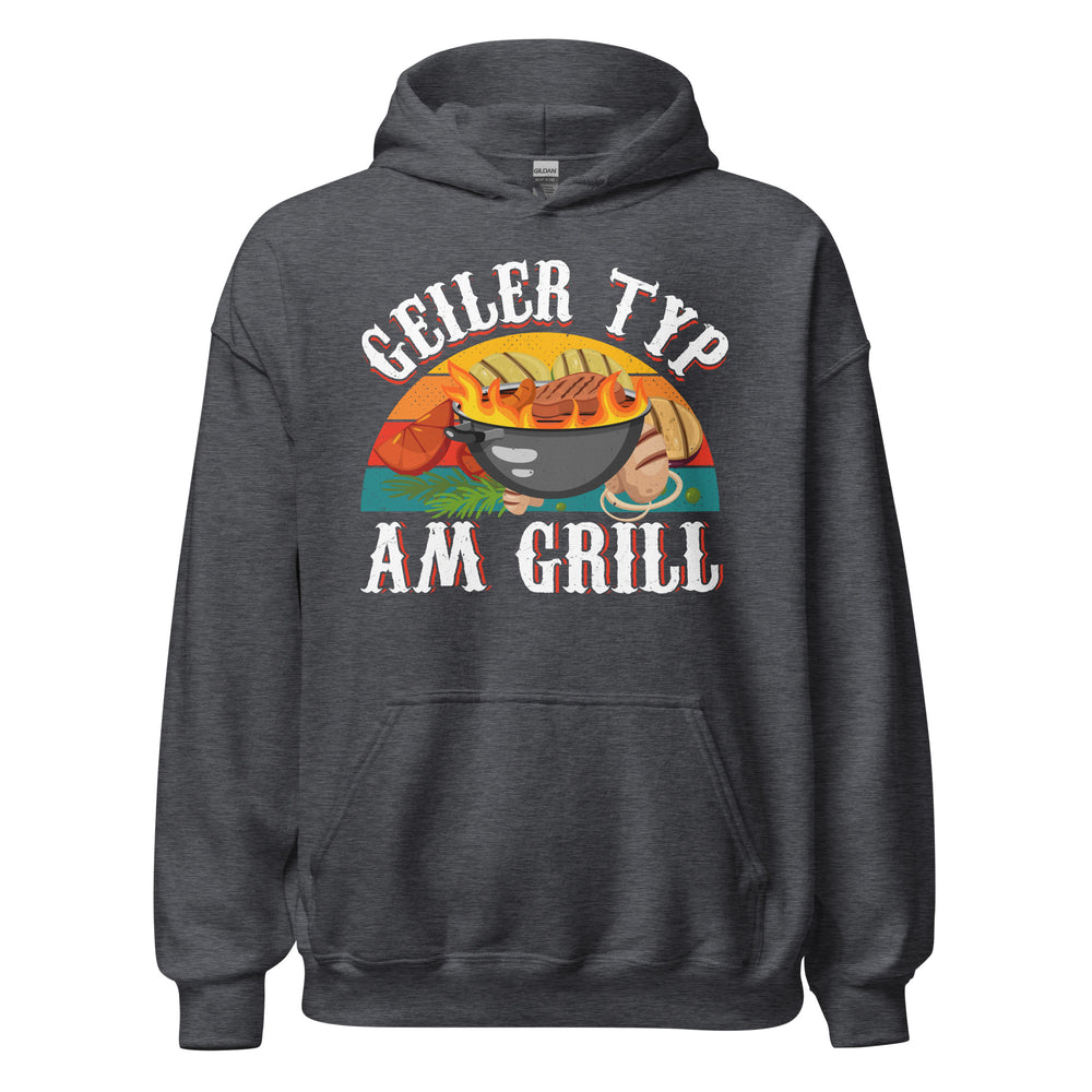 Cooler Grill-Kapuzenpullover | Spruch: "Geiler Typ am Grill!"