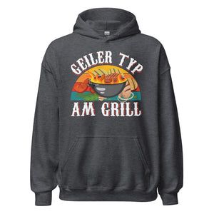 Cooler Grill-Kapuzenpullover | Spruch: "Geiler Typ am Grill!"