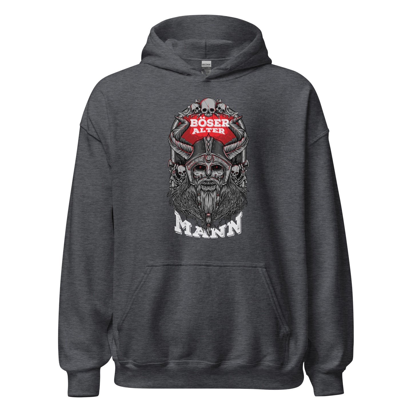 Böser alter Mann! Vikinger Style Hoodie | Lustiger Kapuzenpullover