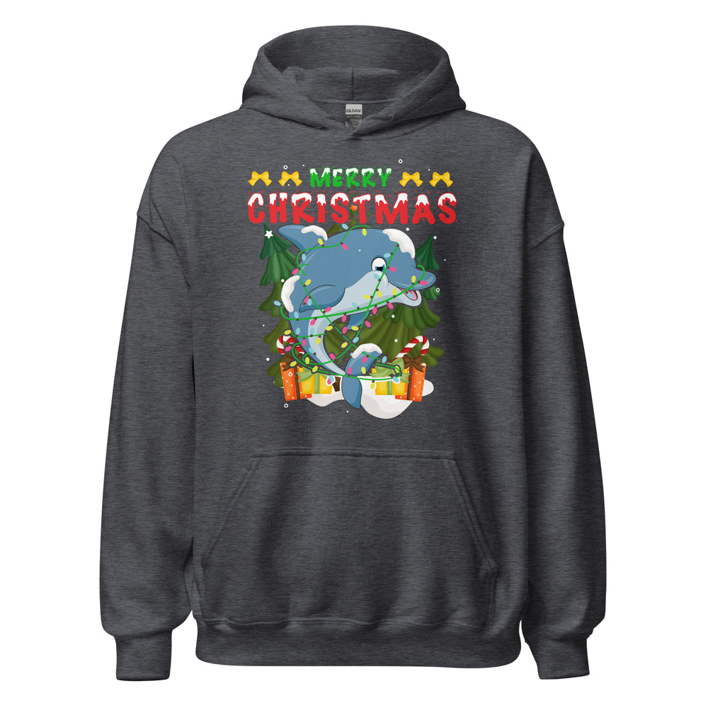 Merry Christmas Dolphin Hoodie - Weihnachtsfreude mit einem verspielten Delfin-Touch