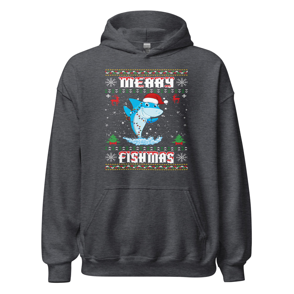 Merry Christmas Fishmas Hoodie - Lustiges Hai-Design für festliche Stimmung
