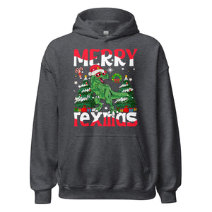 Merry Rexmas Christmas Hoodie: Spaß mit Dinos unterm Tannenbaum