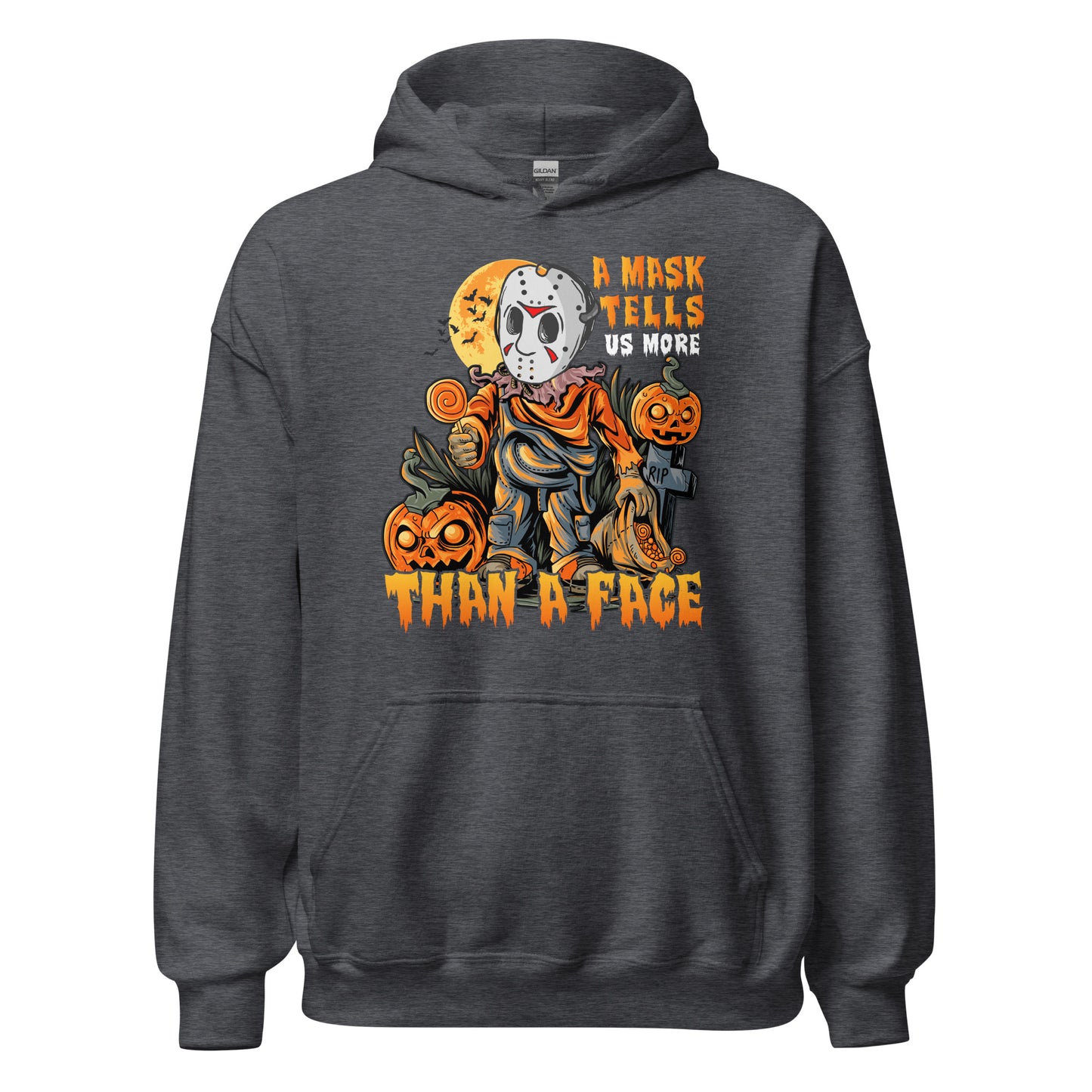 Halloween Hoodie: A Mask tells more than a Face - Einzigartiges Kapuzenpullover Design