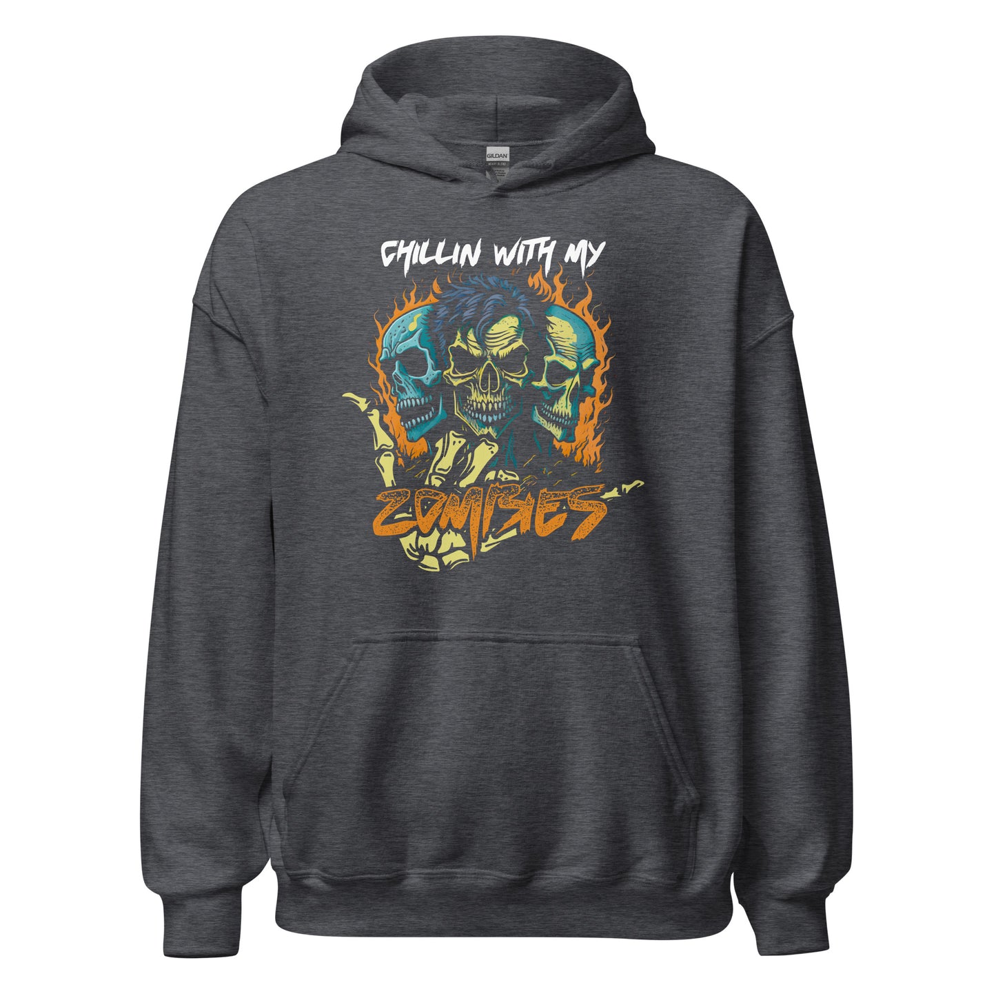 Halloween Hoodie: Chillin with my Zombies - Actiongeladener Kapuzenpullover für Gruselspaß