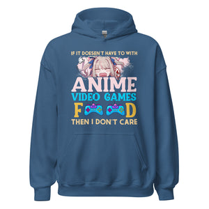 Anime, Videogames & Food! Hoodie | Stylischer Kapuzenpullover für Anime-Fans