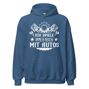 Ich spiele immer noch mit Autos! Hoodie | Stylischer Kapuzenpullover für Auto-Enthusiasten