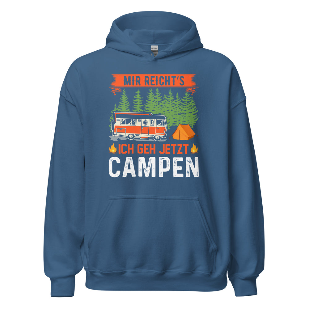 Mir reichts, ich geh jetzt Campen Hoodie | Outdoor-Kapuzenpullover für Naturabenteurer