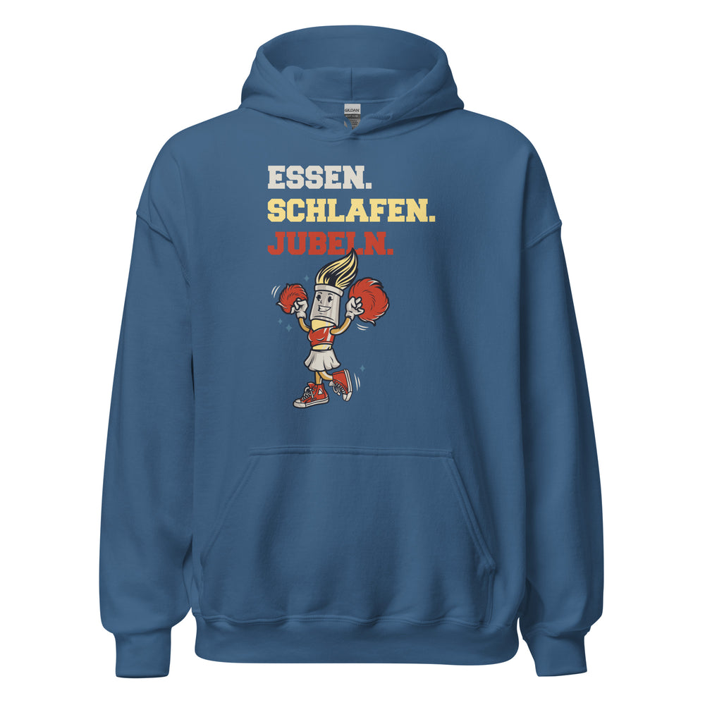 Essen Schlafen Jubeln Hoodie - Cooler Kapuzenpullover für Cheerleader