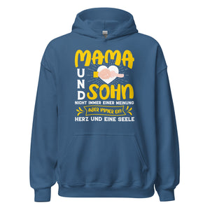 Mama und Sohn Hoodie | Herz & Seele Spruch Kapuzenpullover