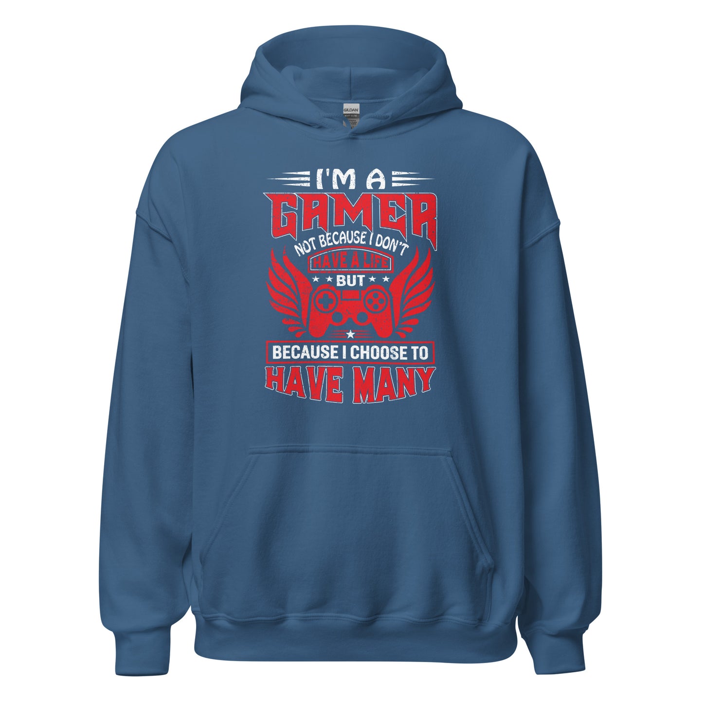 Cool Hoodie mit Spruch "I am a Gamer, and I have many Lifes!" für Gaming-Liebhaber