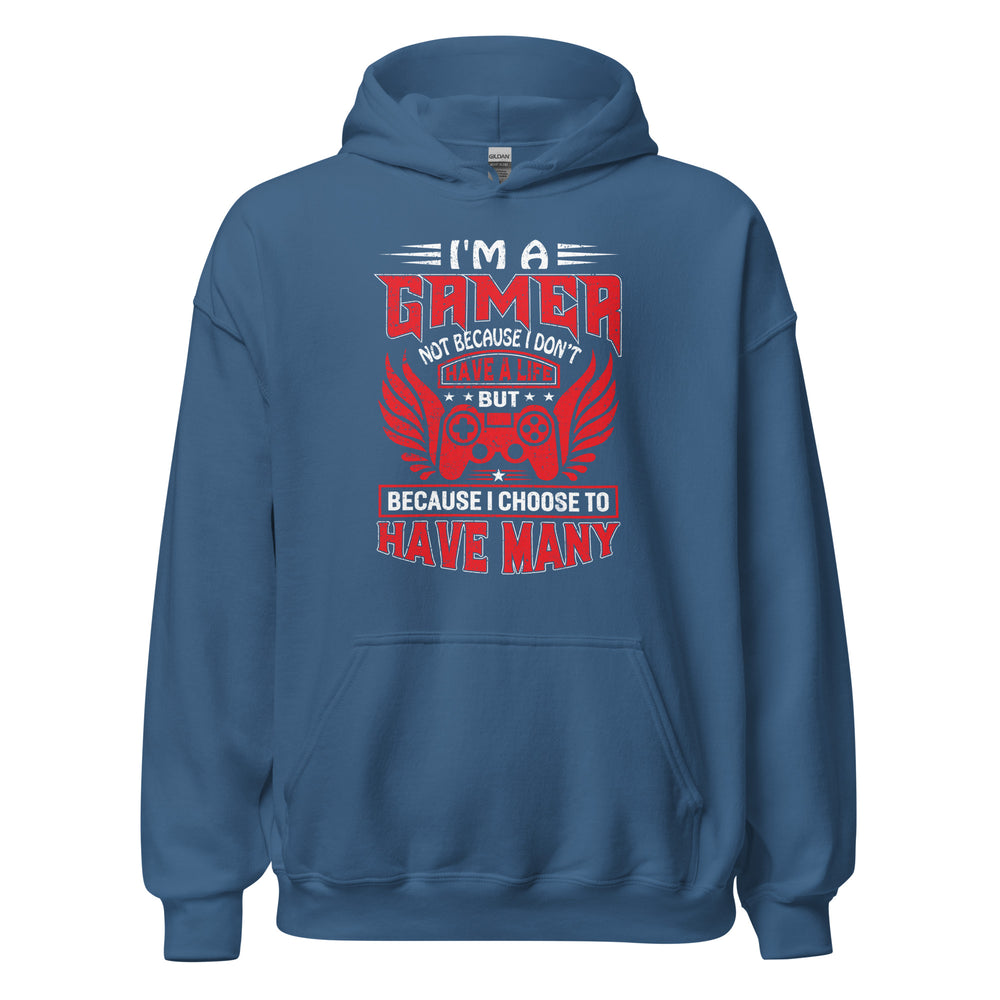 Cool Hoodie mit Spruch "I am a Gamer, and I have many Lifes!" für Gaming-Liebhaber