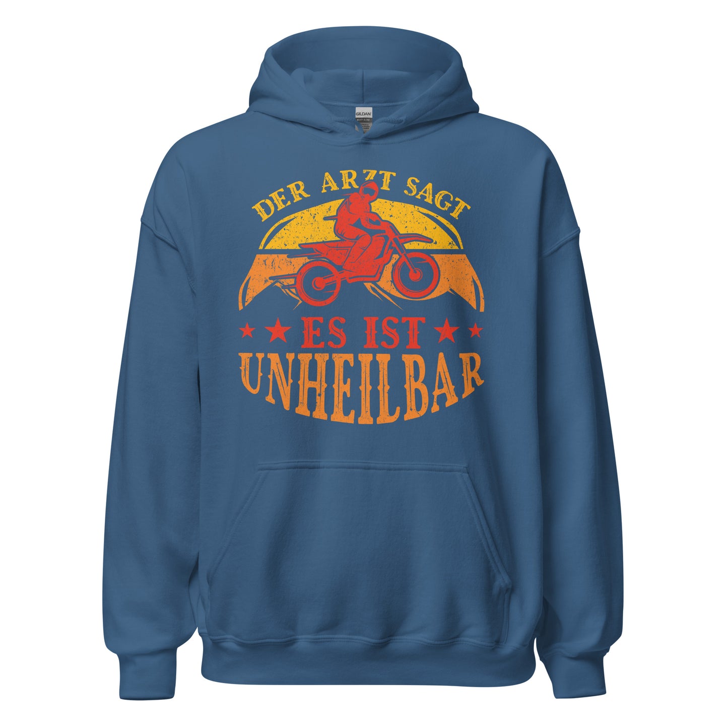Coole Kapuzenpullover mit dem Spruch 'Der Arzt sagt, es ist unheilbar'