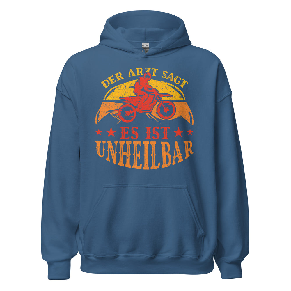 Coole Kapuzenpullover mit dem Spruch 'Der Arzt sagt, es ist unheilbar'