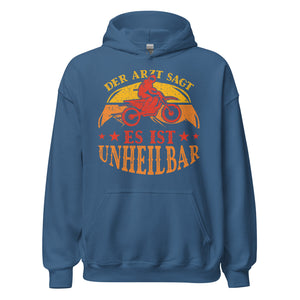 Coole Kapuzenpullover mit dem Spruch 'Der Arzt sagt, es ist unheilbar'
