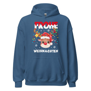 Frohe Weihnachten! Süßes Rentier Hoodie - Festlicher Kapuzenpullover für winterlichen Charme