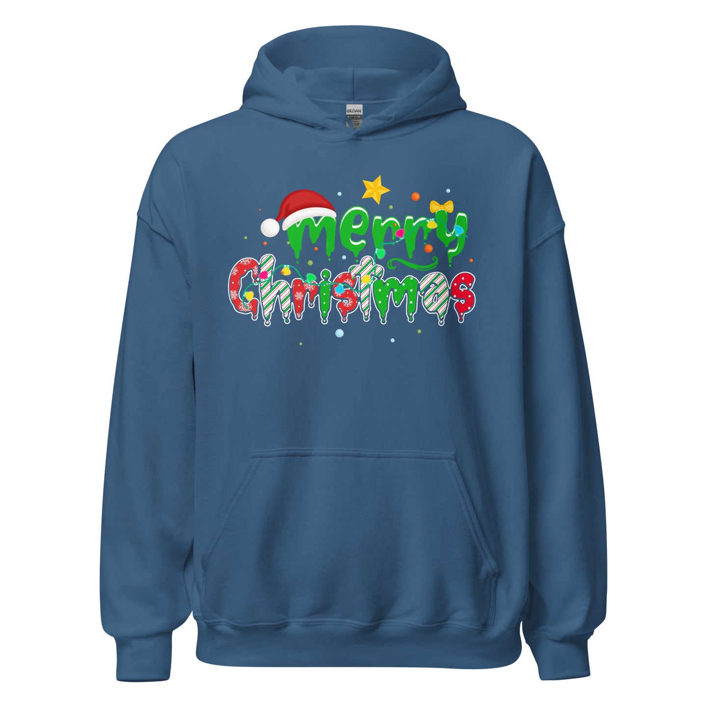 Frohe Weihnachten Slogan Hoodie - Stilvoll feiern im Winter
