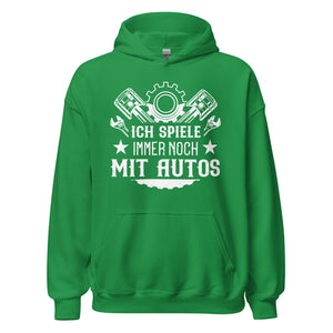 Ich spiele immer noch mit Autos! Hoodie | Stylischer Kapuzenpullover für Auto-Enthusiasten